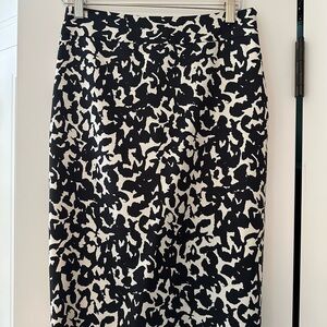 Classiques Entier Black and White Midi Pencil Skirt